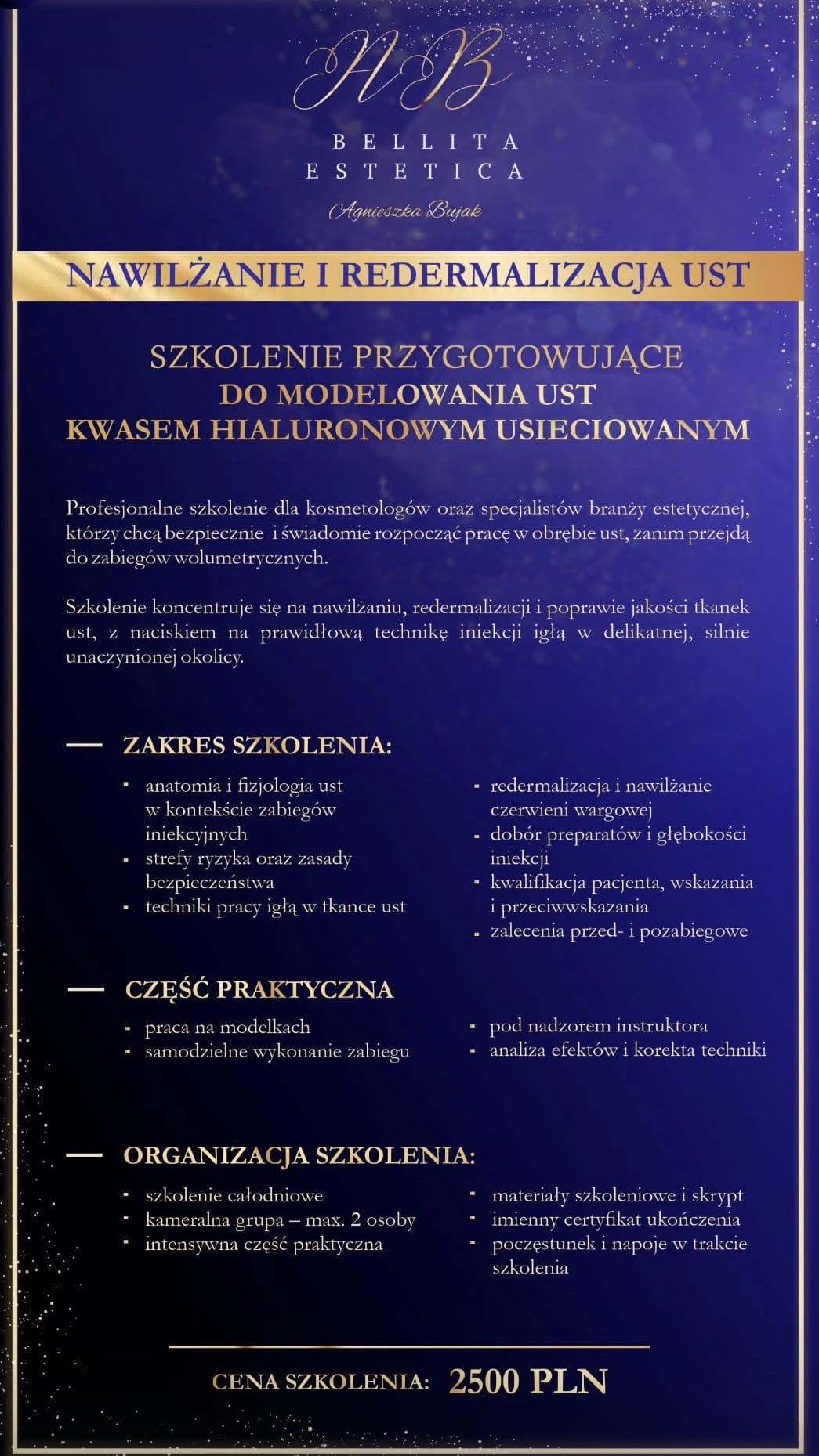 Program szkolenia z redermalizacji ust