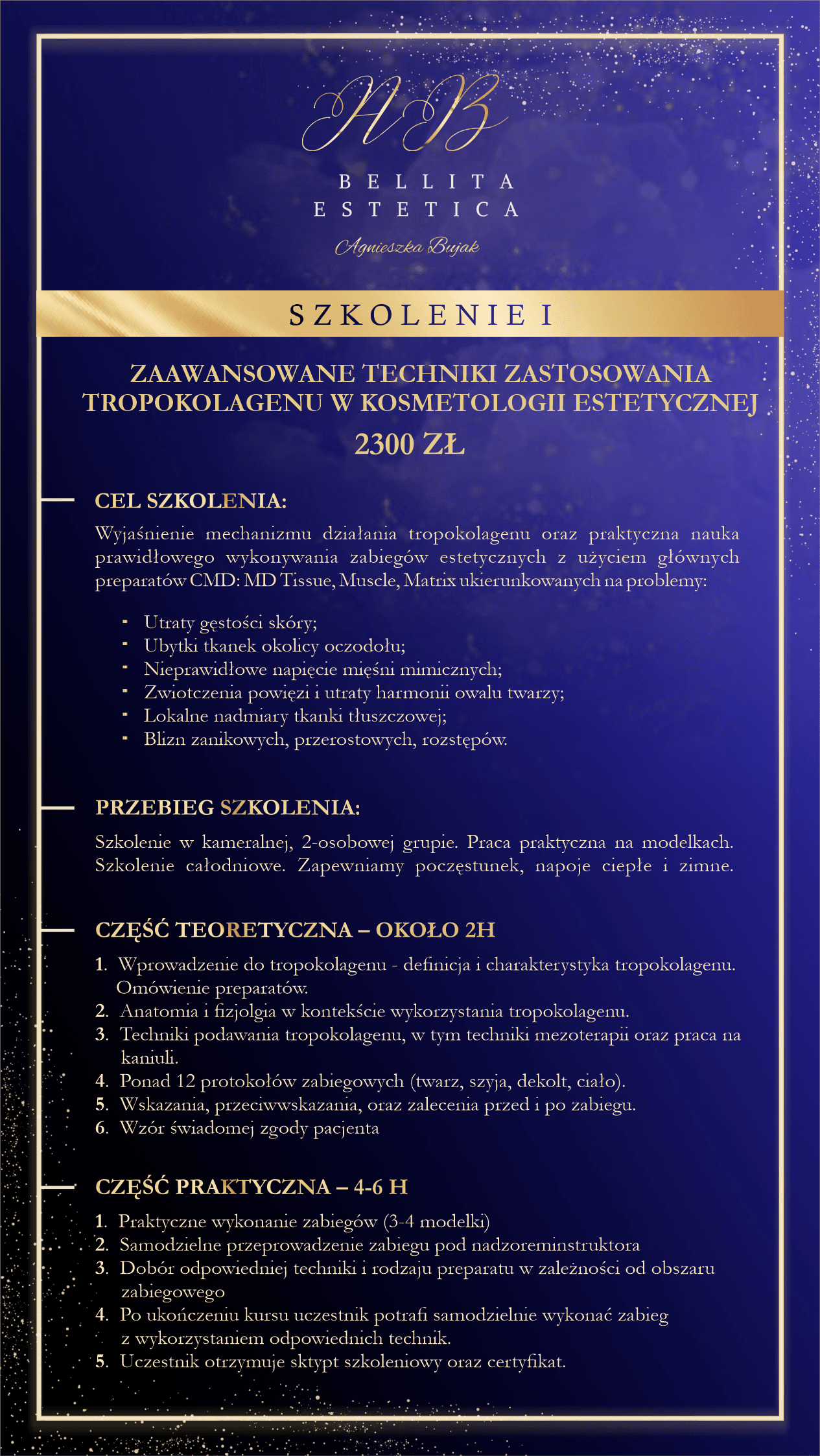 Program szkolenia z tropokolagenu w kosmetologii estetycznej